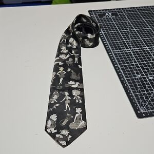 Flintstone's Men's Black Tie